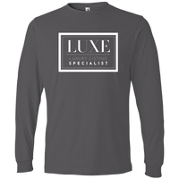 White Luxe Logo - Long Sleeve Men's T-Shirt
