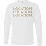 Gold Location Location Location - Long Sleeve Men's T-Shirt