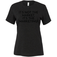 Black It's Not The Market, It's The Marketing - Short Sleeve Women's T-Shirt