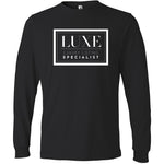 White Luxe Logo - Long Sleeve Men's T-Shirt