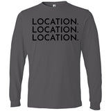 Black Location Location Location - Long Sleeve Men's T-Shirt