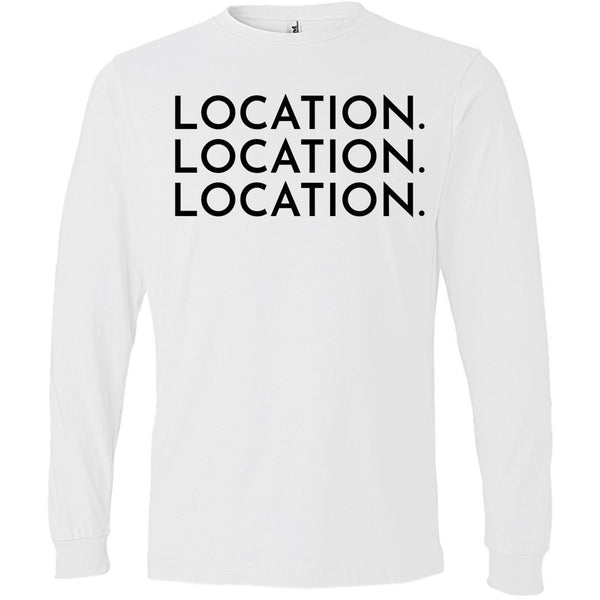 Black Location Location Location - Long Sleeve Men's T-Shirt