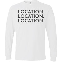 Charcoal Location Location Location - Long Sleeve Men's T-Shirt