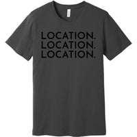 Black Location Location Location - Short Sleeve Men's T-Shirt
