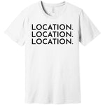 Black Location Location Location - Short Sleeve Men's T-Shirt