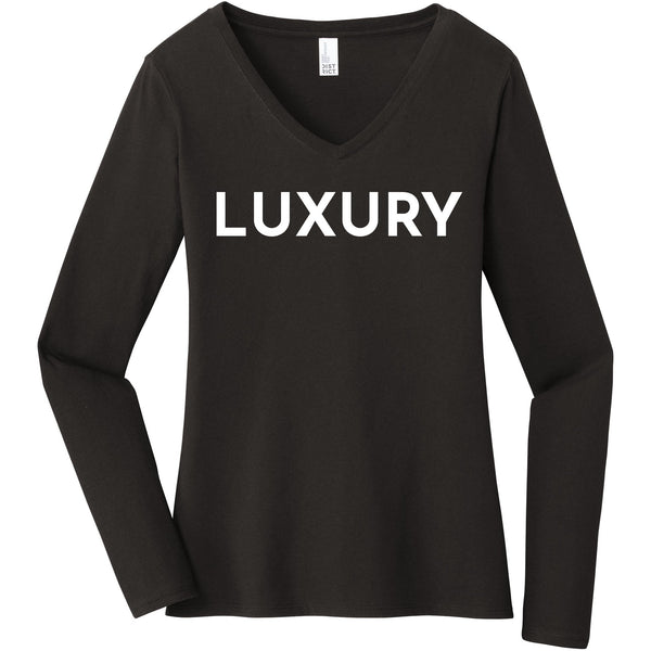 White Luxury - Long Sleeve Women's T-Shirt