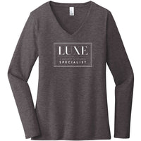 White Luxe Logo - Long Sleeve Women's T-Shirt