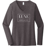 White Luxe Logo - Long Sleeve Women's T-Shirt