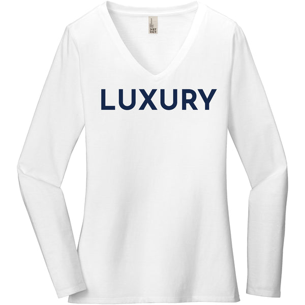 Navy Luxury - Long Sleeve Women's T-Shirt